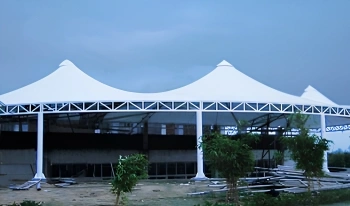 Tensile Gazebo Structure installation